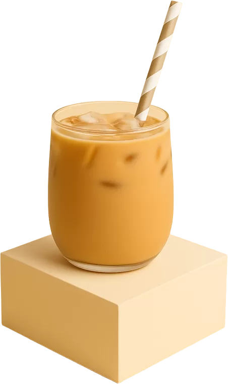 A glass of iced wintermelon milk tea with a paper straw on a podium beside the text “Divin Wintermelon Milk Tea” highlighting A Fresh New Way to Create Your Favorite Wintermelon Milk Tea Recipe.